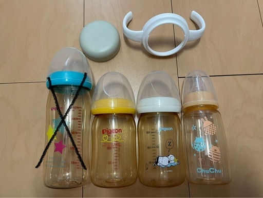 哺乳瓶セット ピジョン母乳実感ふたハンドル チュチュベビー (め