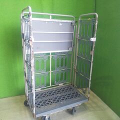 カゴ台車 中間棚付き ３台セット（キズ・汚れあり）■・カーゴ台車・物流・倉庫■C-1507の画像