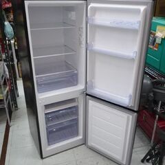 YAMAZEN 173L 2ドア冷蔵庫 PJKFR-D170 シルバーブラック 2022年製 山善