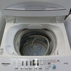 洗濯機 Hisense HW-E4502 4.5k 2020年製の画像