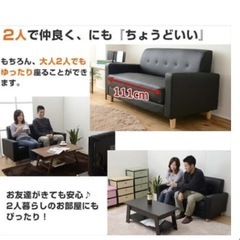 【取引先決まりました】2人掛けカジュアルソファーの画像
