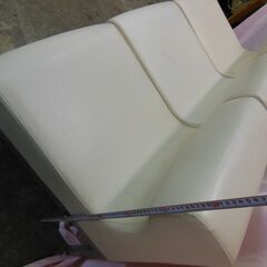 nt250626-001Z 3脚セット ブロックソファ 中古品 汚れ有 家具 ソファ 椅子 ホワイト 汚れ有の画像