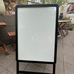 【目立ち度バツグン✨】A型スタンド看板（両面ブラック／B2対応）折りたたみ式・屋外OK！の画像