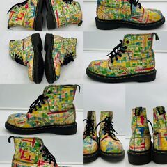 【❗️✨個性派デザイン✨❗️】Dr. Martens 🥾6ホール ✨カラフルブーツ 🌈おしゃれな一足❗️の画像