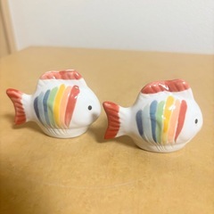浮陶器 魚虹色 2点の画像