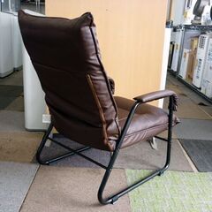 ☆ドウシシャ リクライニングチェア 1人掛けチェア 椅子 レザー調 パーソナルチェア いす 幅550mm 奥行750～920mm 高さ760～870mm 座面高400mm イス 札幌 北20条店の画像