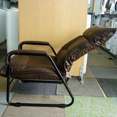 ☆ドウシシャ リクライニングチェア 1人掛けチェア 椅子 レザー調 パーソナルチェア いす 幅550mm 奥行750～920mm 高さ760～870mm 座面高400mm イス 札幌 北20条店の画像