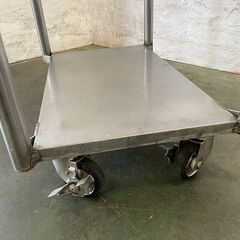 ステンレス製 作業台 キャスター付 W750×D500×H790 ステンレス作業台 厨房 厨房機器 店舗 店舗用品 配膳台 可動式 2段タイプ Y1771の画像