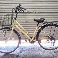自転車中古　サイモト　AZZURARE　外装6段変速　リモート式レバーライト　タイヤ26インチ　カラーベージュの画像