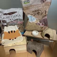 ハムスター　小動物　ハウス　巣箱　紙床　コーンサンド　プラットフ...