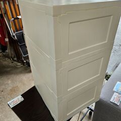リサイクルショップどりーむ天保山店　No2890　衣類収納　３段　クリアチェストの画像