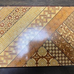 レトロ　寄木細工　小物入れの画像