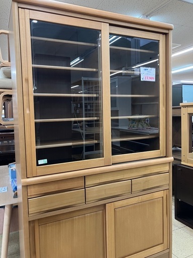 リユースマン倉敷 食器棚 ブラウン キッチン収納