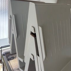 《大人気　４個セット》シューズラック 壁面収納シューズスタンド アイボリー の画像