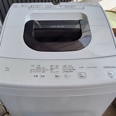 【終】【B85】日立　洗濯機　5キロ　動作確認OK　給水ホース付きの画像