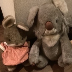 ぬいぐるみ　コアラ親子、うさぎ
