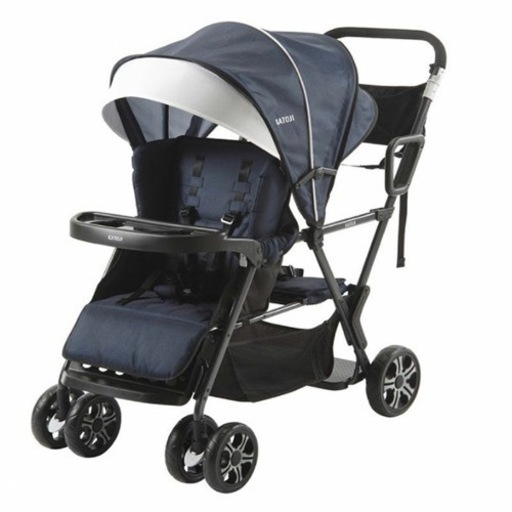 カトージ 二人乗りベビーカー 二人でゴー（ネイビー）後席＋キッズボードで