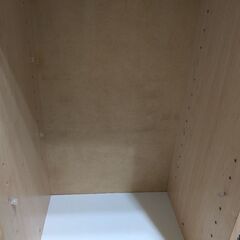 【お譲り】カラーボックス　木製　白×ベージュの画像