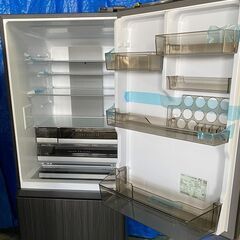 高年式!2024年製! 未使用 AQUA/アクア 4ドア 冷蔵冷凍庫 458L 右開き AQR-V46R(K) ウッドブラック 中古家電 店頭引取歓迎 uR9729の画像