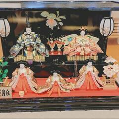 ⭐️ 雛人形 清峰作 ガラスケース ぼんぼり点灯⭐️