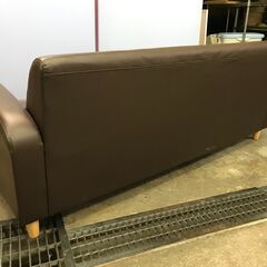 yt250626-005Z ブラウン ソファ ３人掛け 中古品 応接間 事務所 インテリア の画像