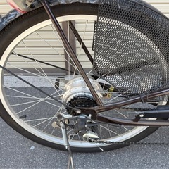 電動アシスト自転車　ブラウン　充電器無し　の画像