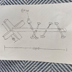 ランドセルや学習かばんを掛けてましたの画像
