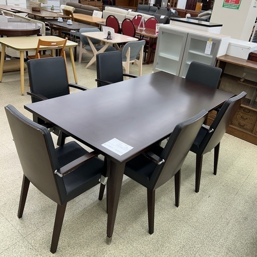 リユースのサカイ東金店 ダイニングテーブルセット イス6脚 TJ12976