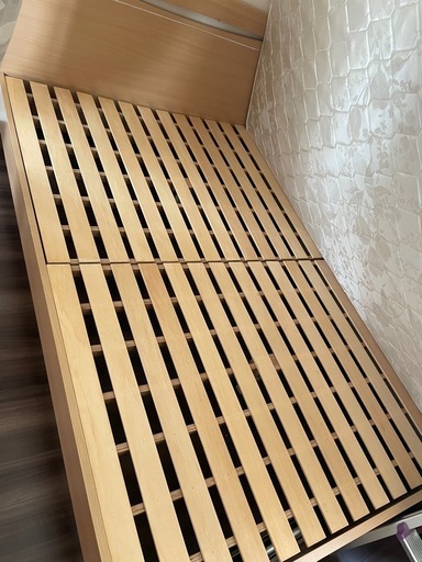 コイルマットレス付きすのこ セミダブルベッド