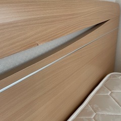 コイルマットレス付きすのこ セミダブルベッドの画像