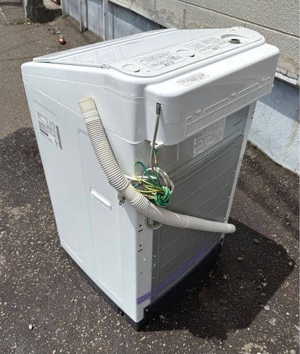 札幌市内配送可 19年製 日立 HITACHI ビートウォッシュ 7kg 全自動洗濯機 BW-V70E-W 乾燥機能無