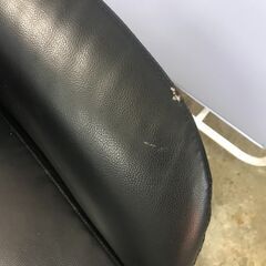 yt250626-007Z ブラック ソファ ３人掛け 中古品 応接間 事務所 インテリアの画像