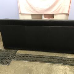 yt250626-007Z ブラック ソファ ３人掛け 中古品 応接間 事務所 インテリアの画像