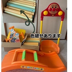 値下げしました！【直接受け渡し限定】アンパンマン　ジャングルジム　滑り台付き遊具の画像