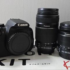 限定値引き中！Canon ﾃﾞｼﾞﾀﾙ一眼ﾚﾌｶﾒﾗ EOS Kiss X6i ﾀﾞﾌﾞﾙｽﾞｰﾑｷｯﾄ　ﾚﾝｽﾞｶﾊﾞｰ･収納ｹｰｽ付き 中古品　軽清掃済の画像