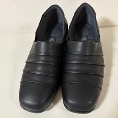 美品！！【レディースシューズ 黒 23.5cm EEE 幅広タイプ】の画像