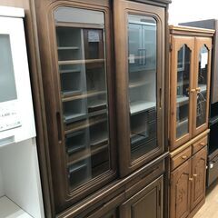 ★リユースのサカイ春日部店★KJ10618  食器棚 ブラウン H197×W106×D45 クリーニング済みの画像