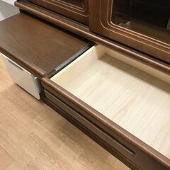 ★リユースのサカイ春日部店★KJ10618  食器棚 ブラウン H197×W106×D45 クリーニング済みの画像