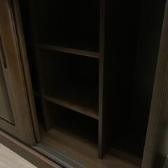 ★リユースのサカイ春日部店★KJ10618  食器棚 ブラウン H197×W106×D45 クリーニング済みの画像