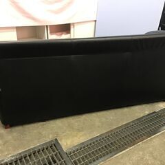 yt250626-008Z ブラック ソファ ３人掛け 中古品 応接間 事務所 インテリアの画像