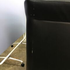 yt250626-008Z ブラック ソファ ３人掛け 中古品 応接間 事務所 インテリアの画像