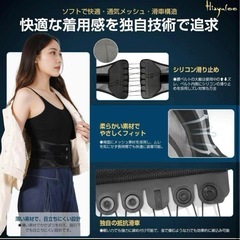 腰　コルセット　腰痛　サポーター　黒　メッシュの画像