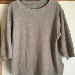 UNIQLO ワッフル クルーネックT (Lサイズ)
