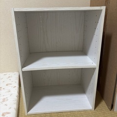美品　カラーボックス　白