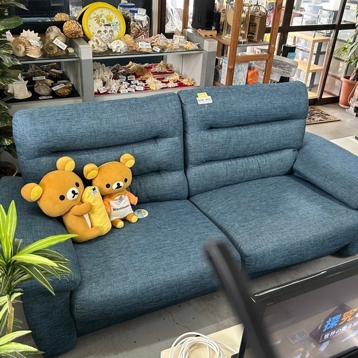 ハイバックソファ/ブルー