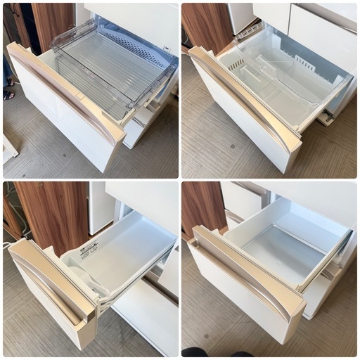 【超美品‼️】東芝 2021年製 465Lノンフロン冷凍冷蔵庫 ベジータ 高級ガラスドア タッチパネル USBポート付き グレインアイ