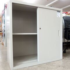カギ欠品 スチール書庫 幅88.5×高88.5cm コクヨ　引戸 収納庫 キャビネット 事務用 オフィス家具 引違い☆ 札幌市 北区 屯田の画像