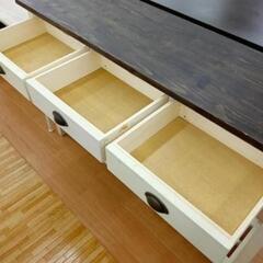 
リコリス カウンターテーブル W149 WH/NA ナチュラル 木製 ウッド パイン材 ホワイトの画像