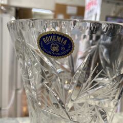 ▼値下げ▼花瓶 BOHEMIA クリスタルガラス  箱付き 店頭販売 南区花畑の画像