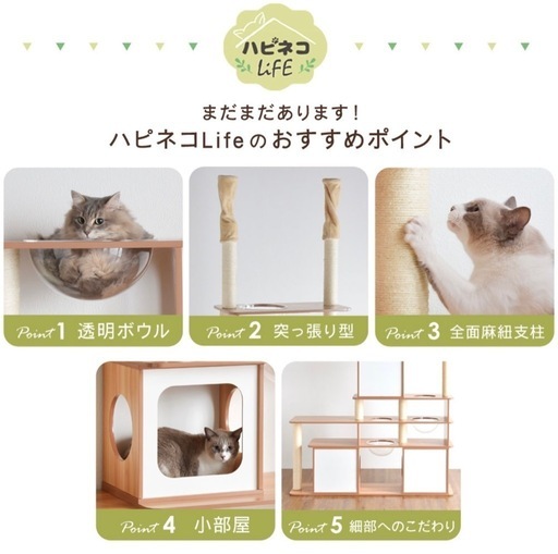 中古　木製突っ張り式大型キャットタワー 幅160cm高さ230〜253cm 多頭飼におすすめ⭐︎